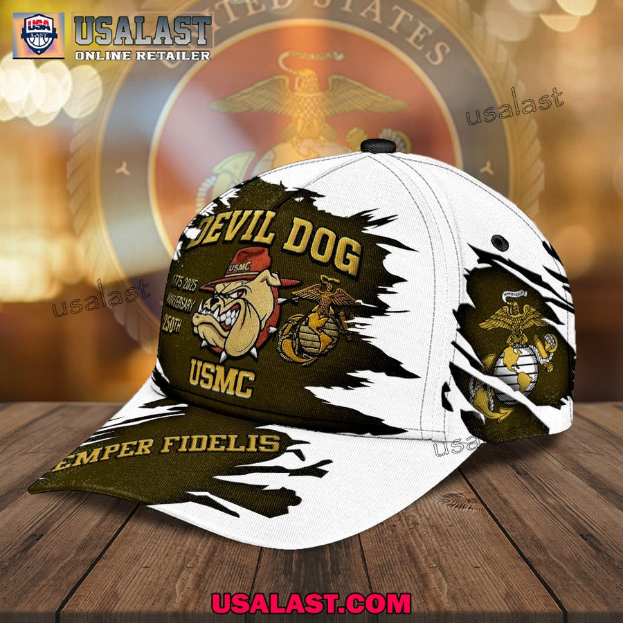 US Marine Corps Devil Dog 250th Annivesary Classic Cap