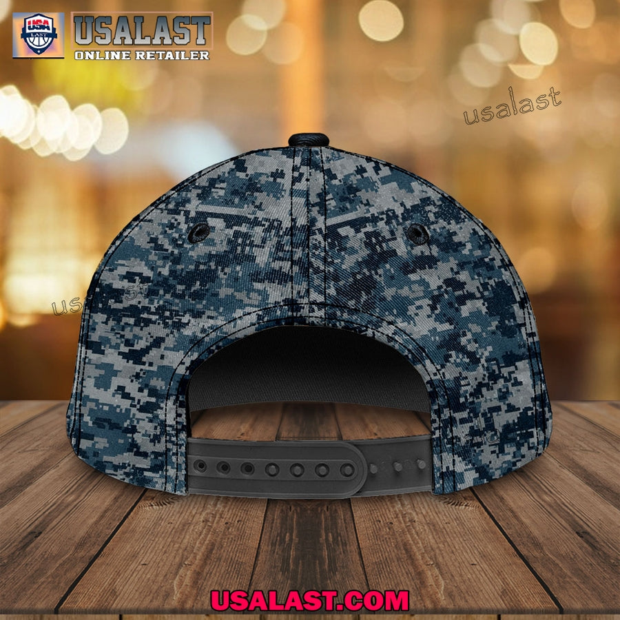US Navy 250th Anniversary Blue Camo Classic Cap