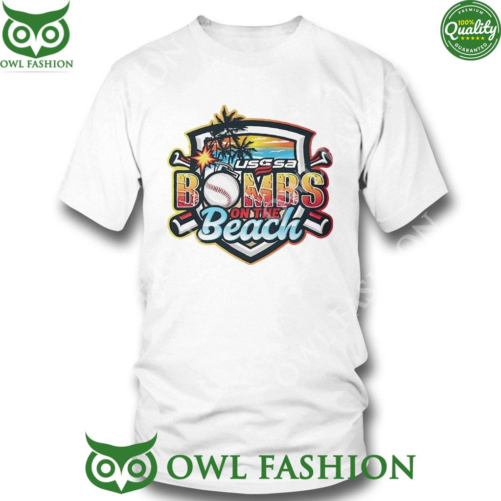 USSSA Florida Baseball Bombs On The Beach 2024 Logo t Shirt