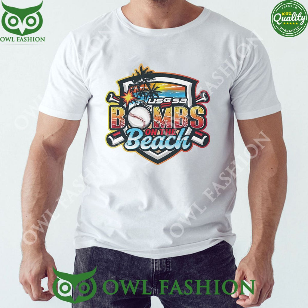 USSSA Florida Baseball Bombs On The Beach 2024 Logo t Shirt