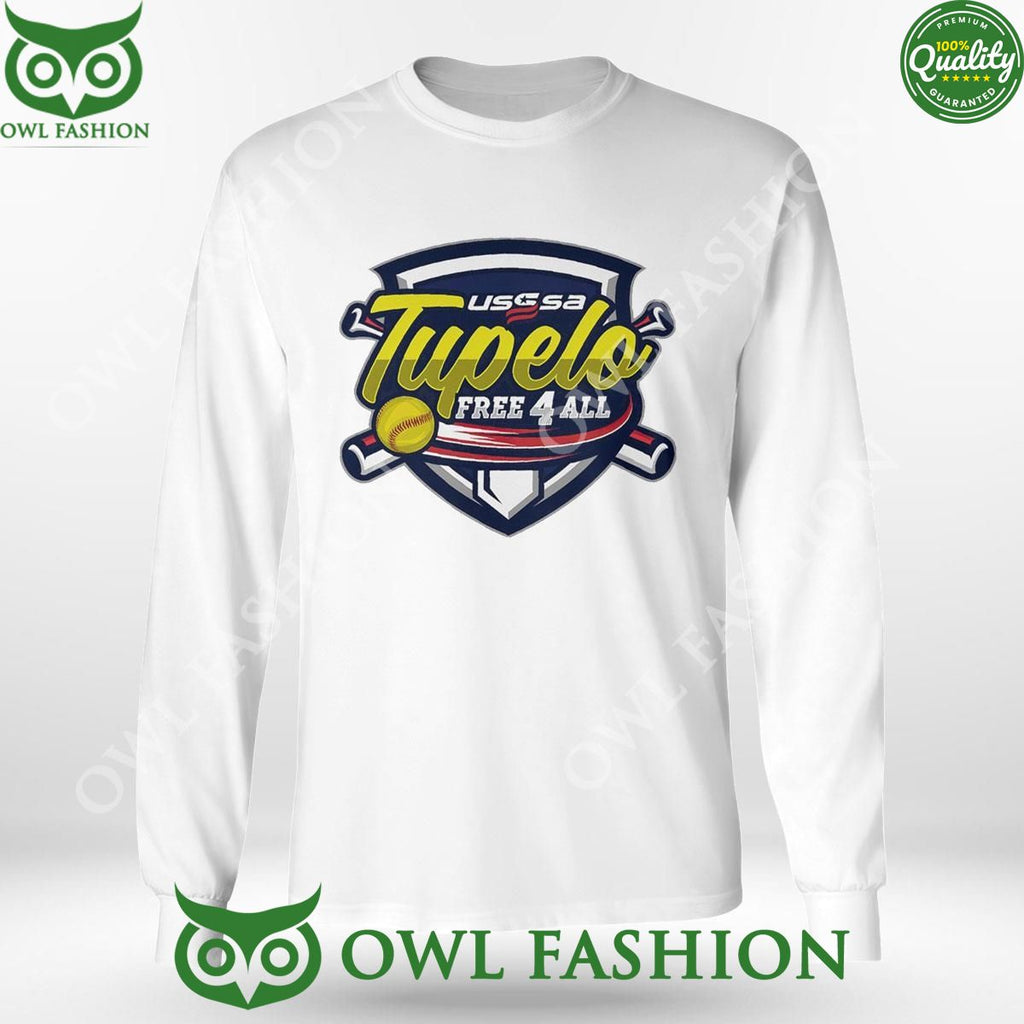 USSSA Mississippi Fast Pitch Tupelo Free 4 All 2024 Logo t Shirt