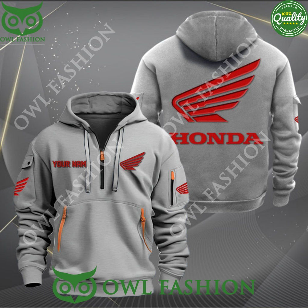 Honda Motorcycle Powersports Personalized 2D quarter zip hoodie