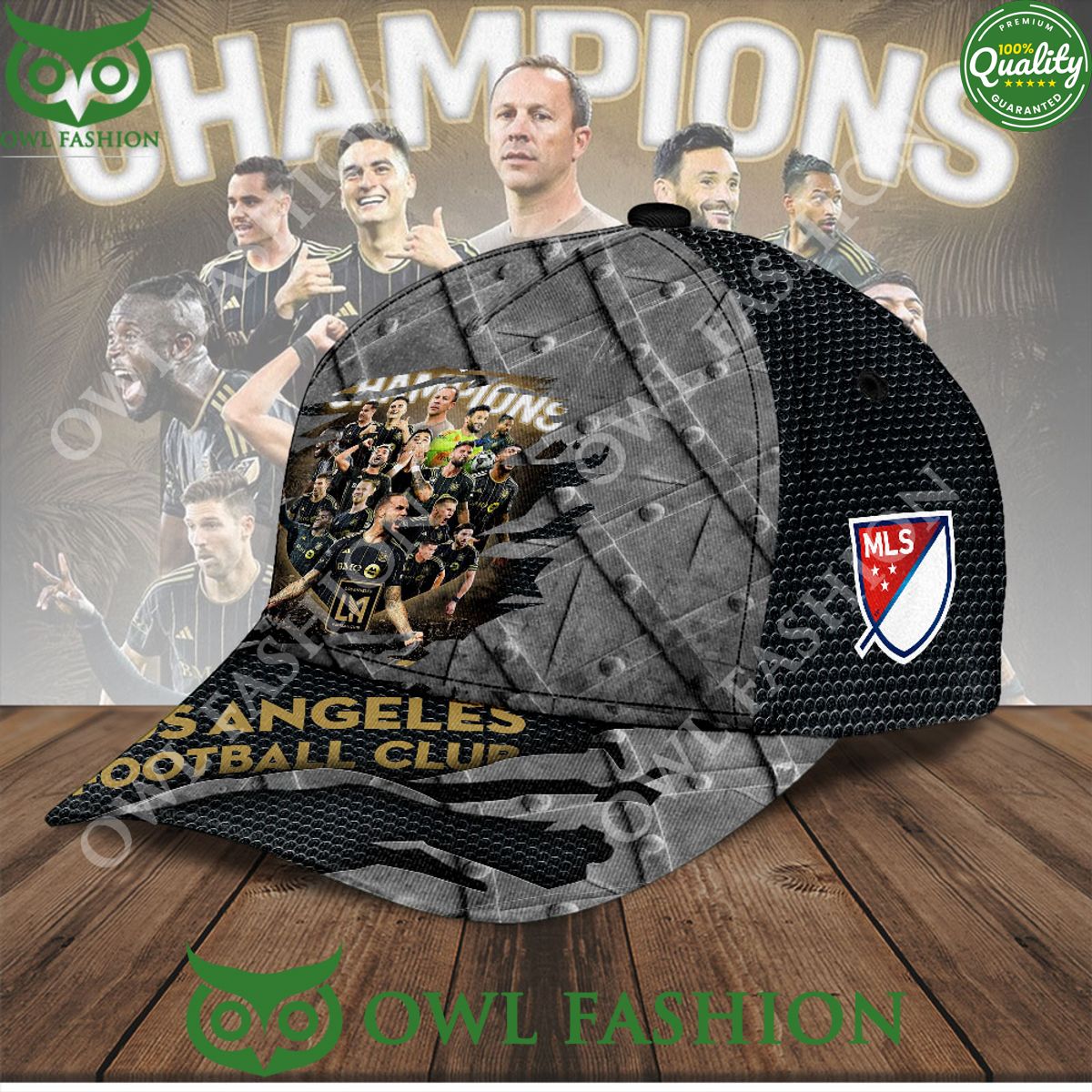 Los Angeles FC Scratch Pattern Black Classic Cap