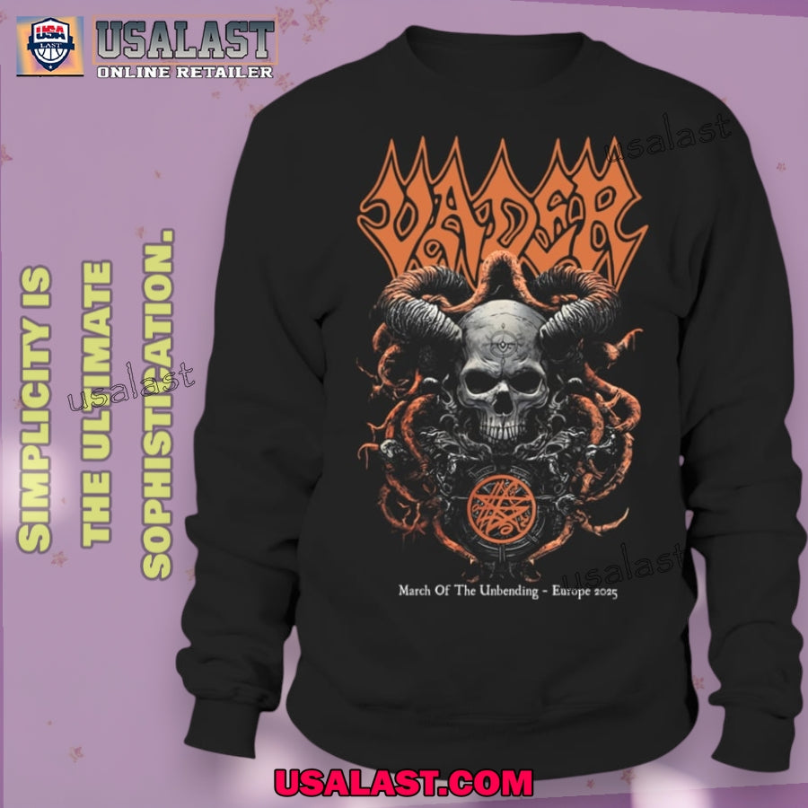 Vader Band March Of The Unbending Europe 2025 Tour Unisex Tee Shirt