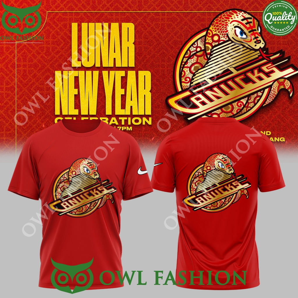 Vancouver Canucks Lunar New Year Nicole Jang Red Celebration hoodie