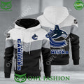 Vancouver Canucks NHL Hockey Black White Printed Hoodie