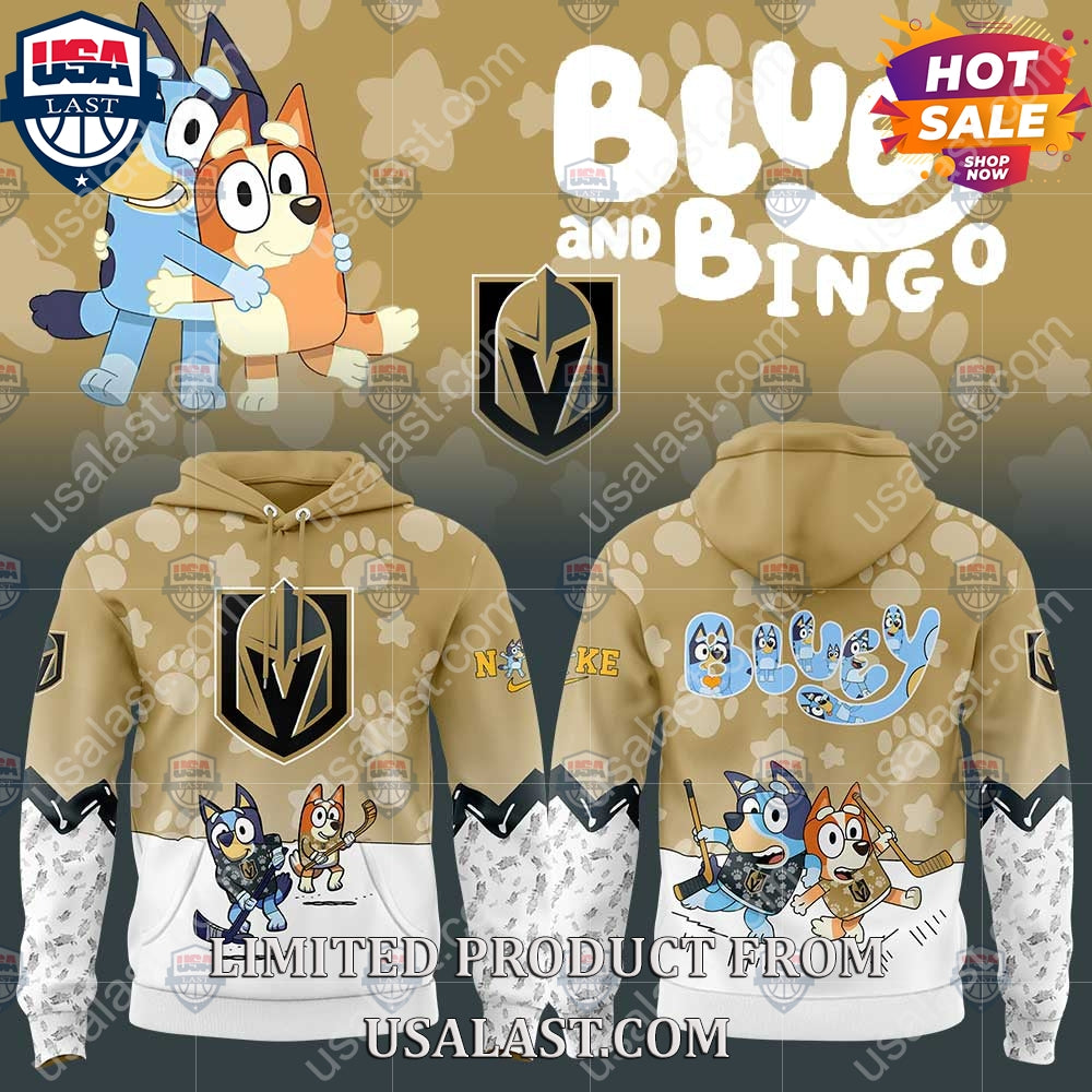 Vegas Golden Knights NHL Bluey and Bingo Hoodie