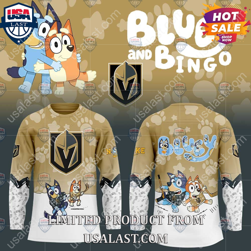 Vegas Golden Knights NHL Bluey and Bingo Hoodie