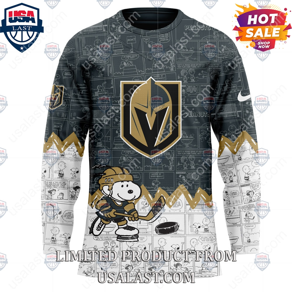 Vegas Golden Knights NHL Happiness Is 75th Anniversary of Peanuts Hoodie