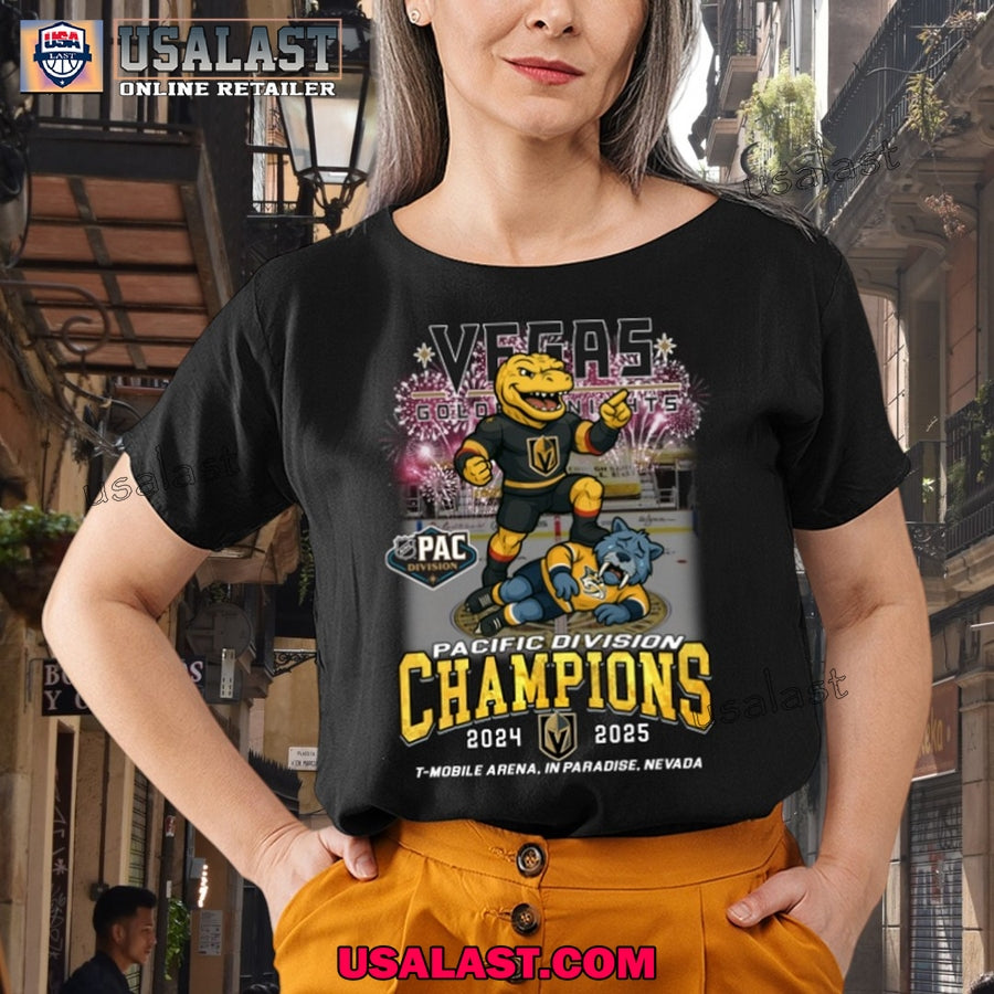Vegas Golden Knights Pacific Division Champions 2025 T-Shirt