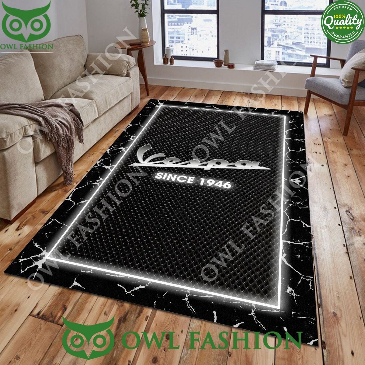 Vespa Custom Lightning Color Motor Brand Carper Rug Living Room