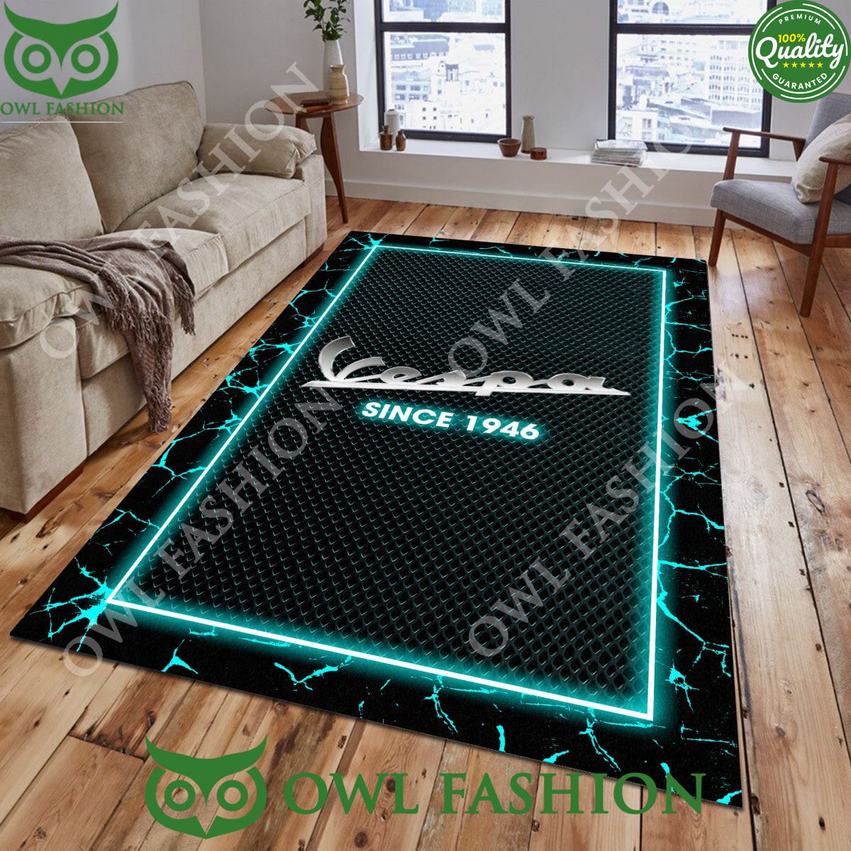 Vespa Custom Lightning Color Motor Brand Carper Rug Living Room