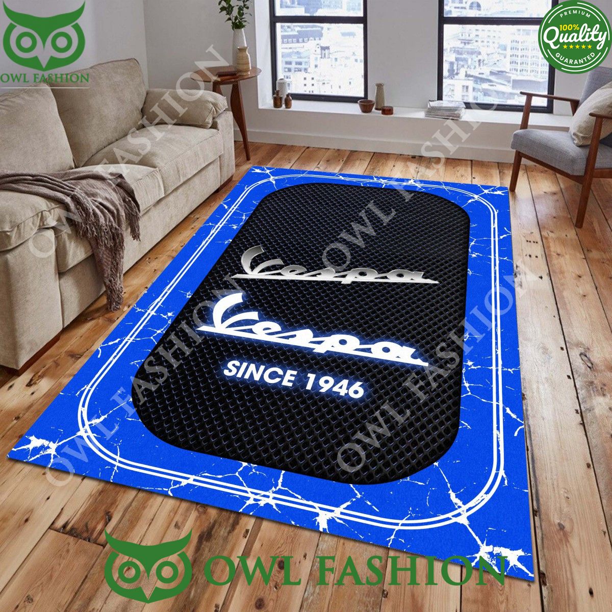 Vespa Since 1946 Stone Marble Rug Carpet Limited