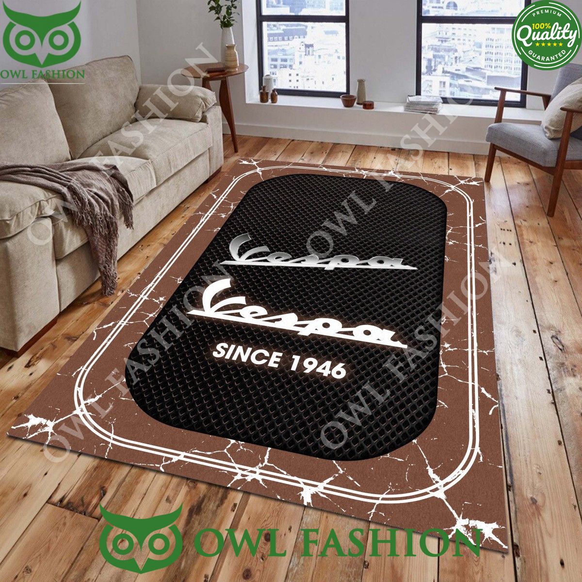 Vespa Since 1946 Stone Marble Rug Carpet Limited