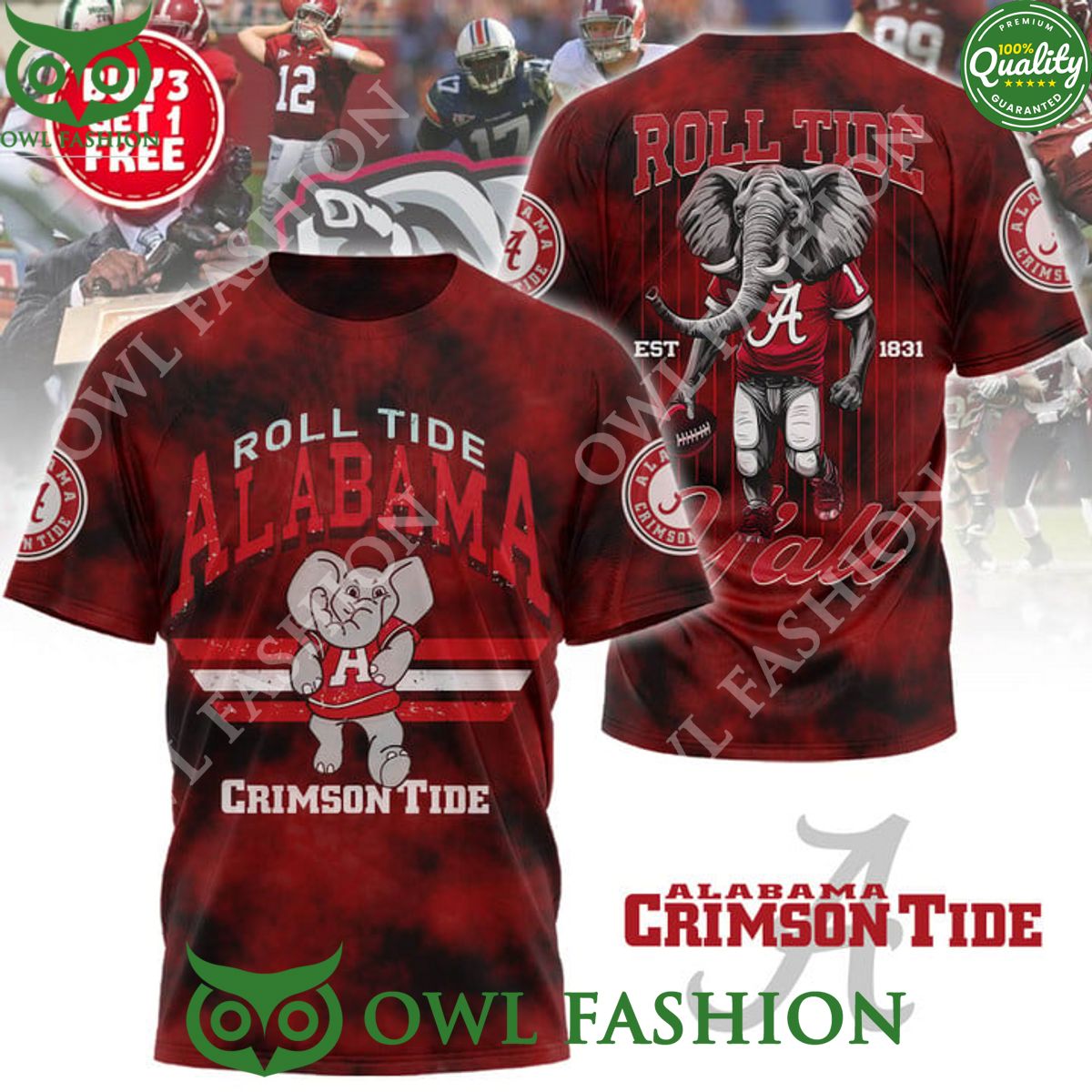 Roll Ride Alabama Crimson You all est 1831 t shirt
