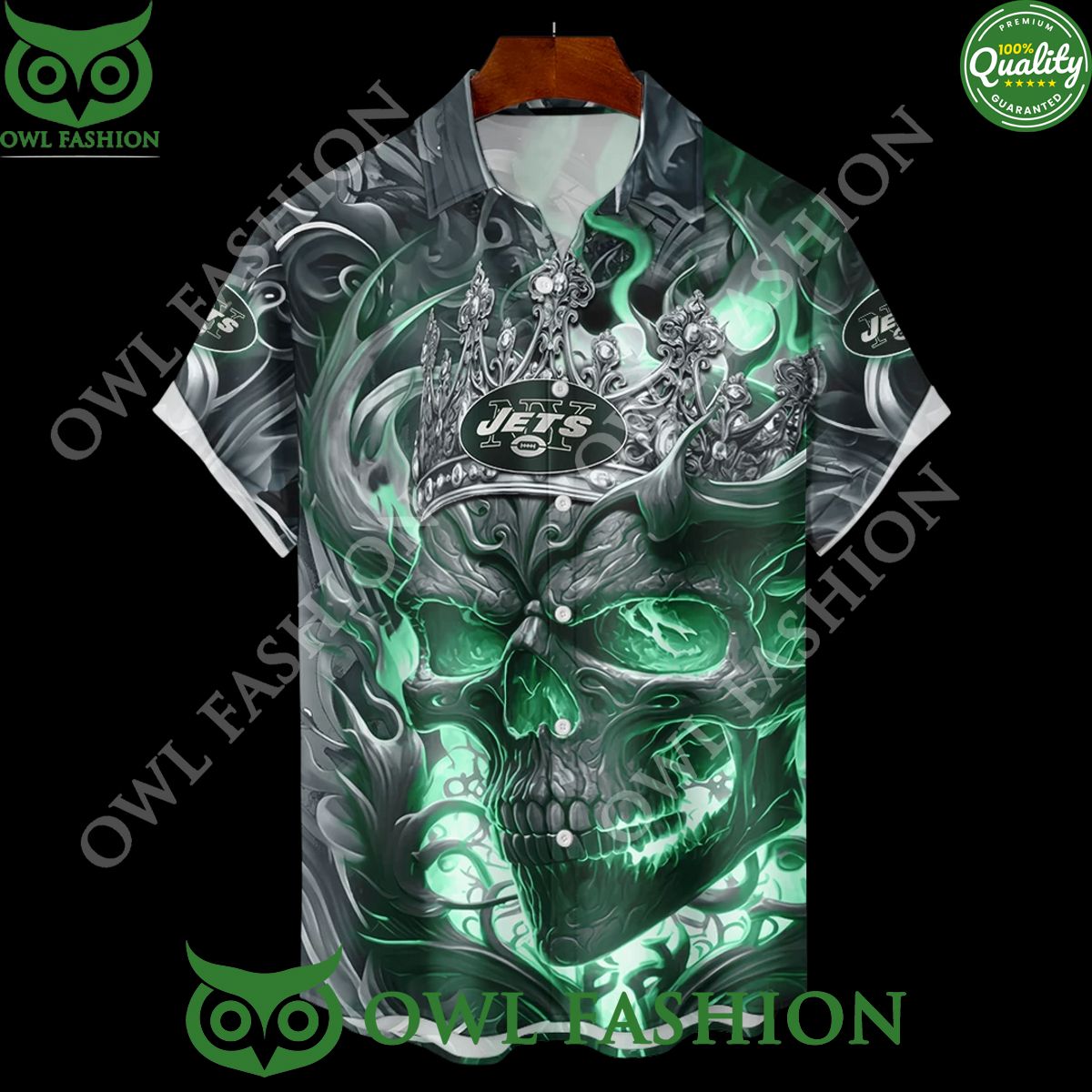Personalized New York Jets Gang Green Skull Crown Limited Edition Hoodie shirt