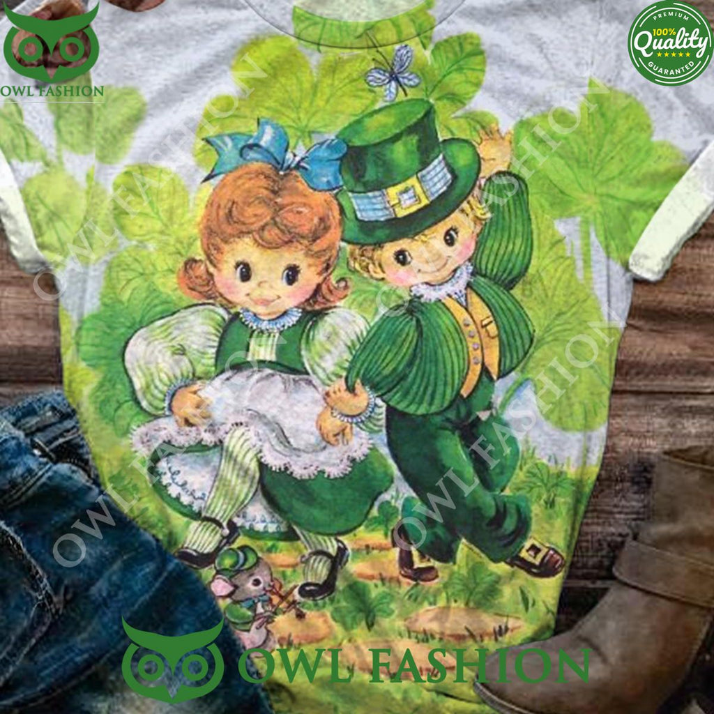 Vintage Celebrating St. Patrick’s Day Crew Neck Tshirt