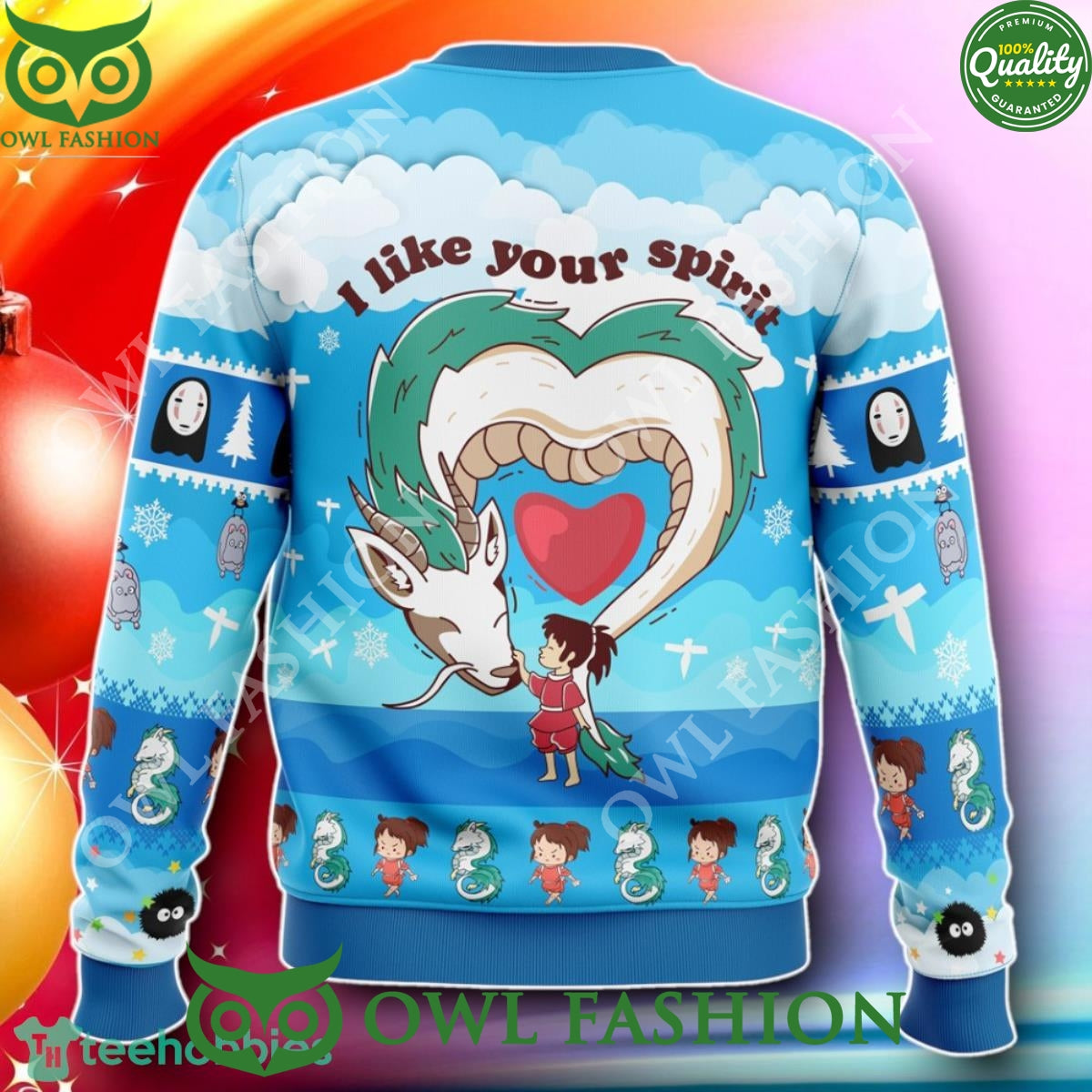 I Like Your Spirit Spirited Away 2024 Christmas 3D Ugly Sweater