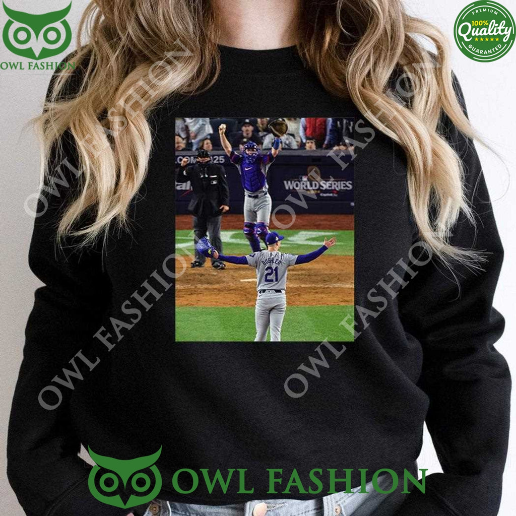 Walker Buehler Celebration World Series Champions 2024 Baseball t shirt