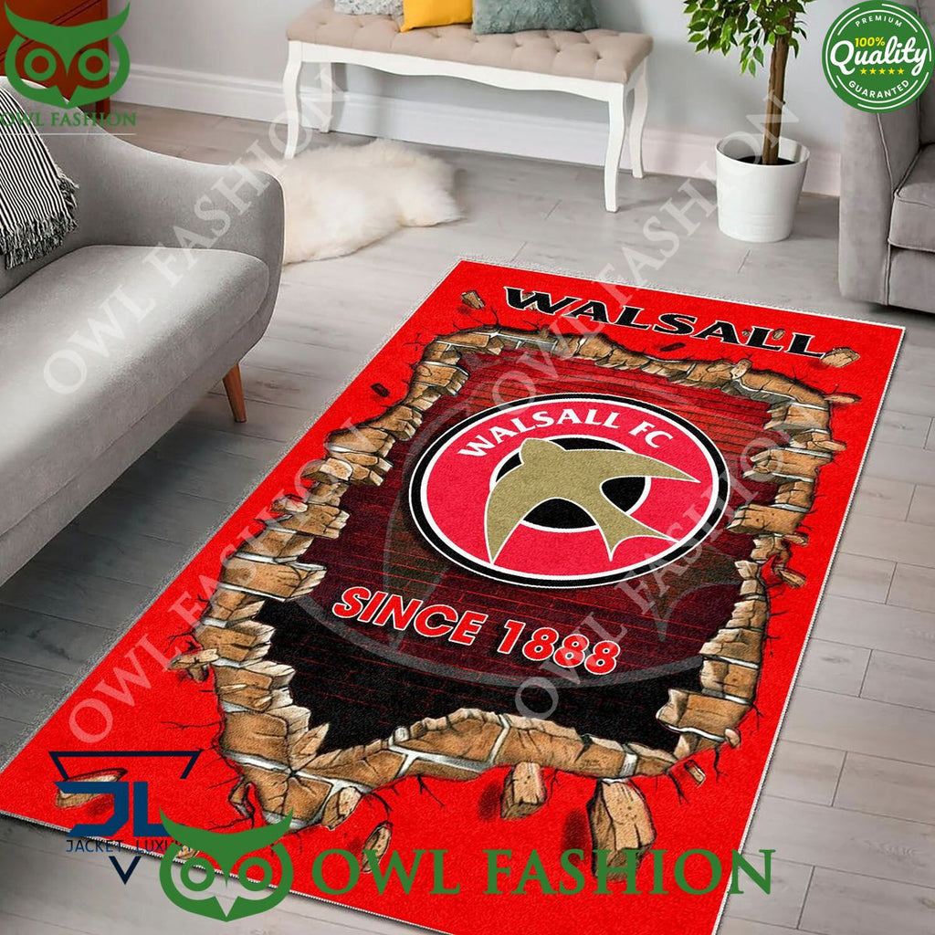 Walsall FC 1864 League Two Living Room Rug Carpet