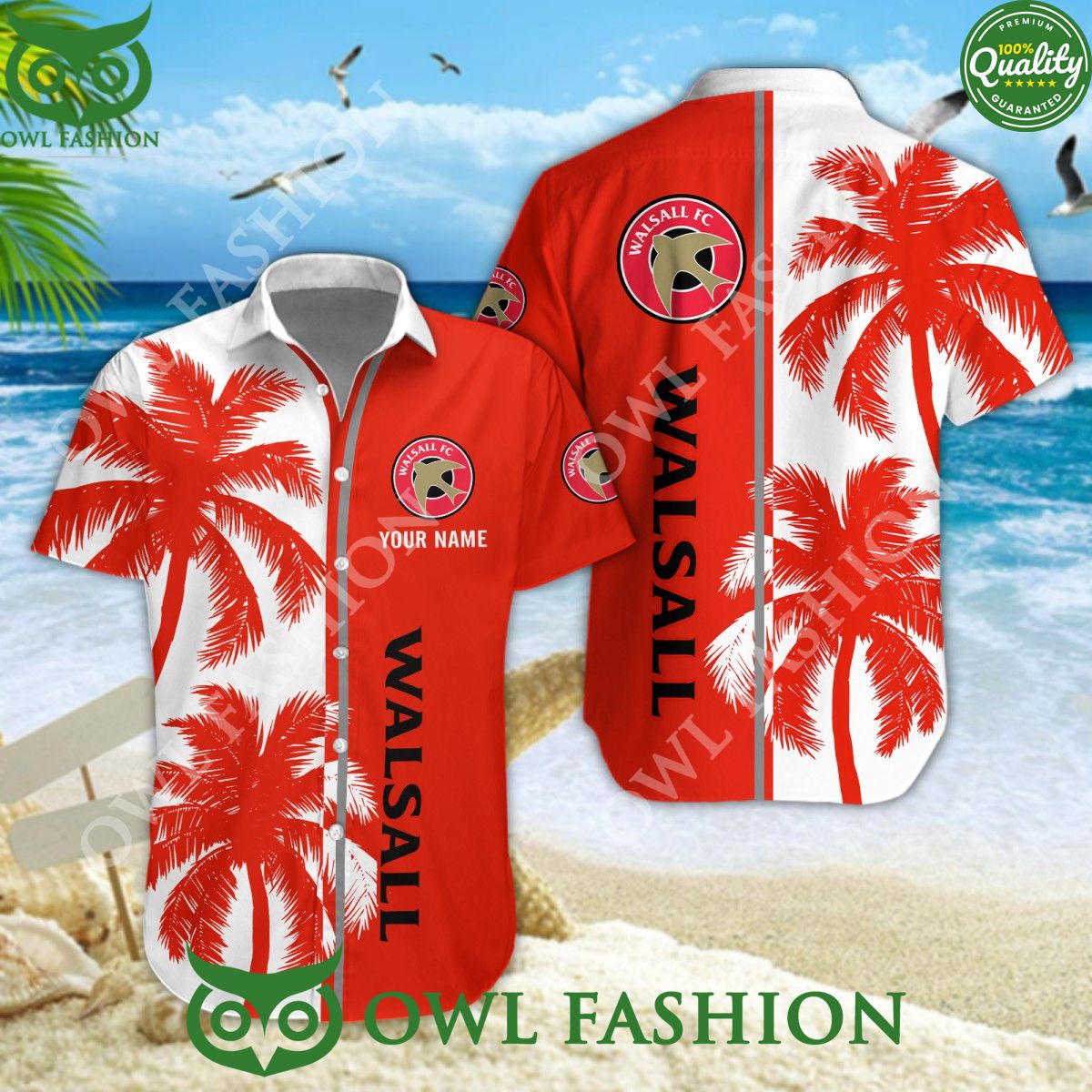 Walsall Personalized Green coconut tree 2024 Hawaiian Shirt