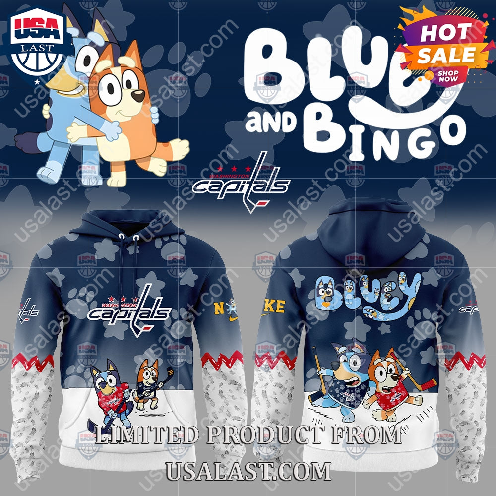Washington Capitals NHL Bluey and Bingo Hoodie