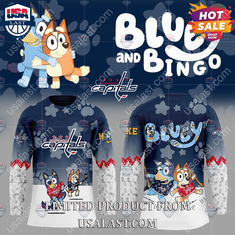 Washington Capitals NHL Bluey and Bingo Hoodie
