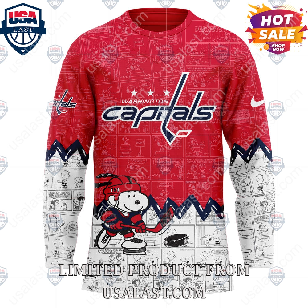 Washington Capitals NHL Happiness Is 75th Anniversary of Peanuts Hoodie
