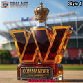 Washington Commander Logo Whiskey Bottle
