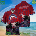 Washington Nationals MLB Palm Tree Pattern Hawaiian Shirt Aloha