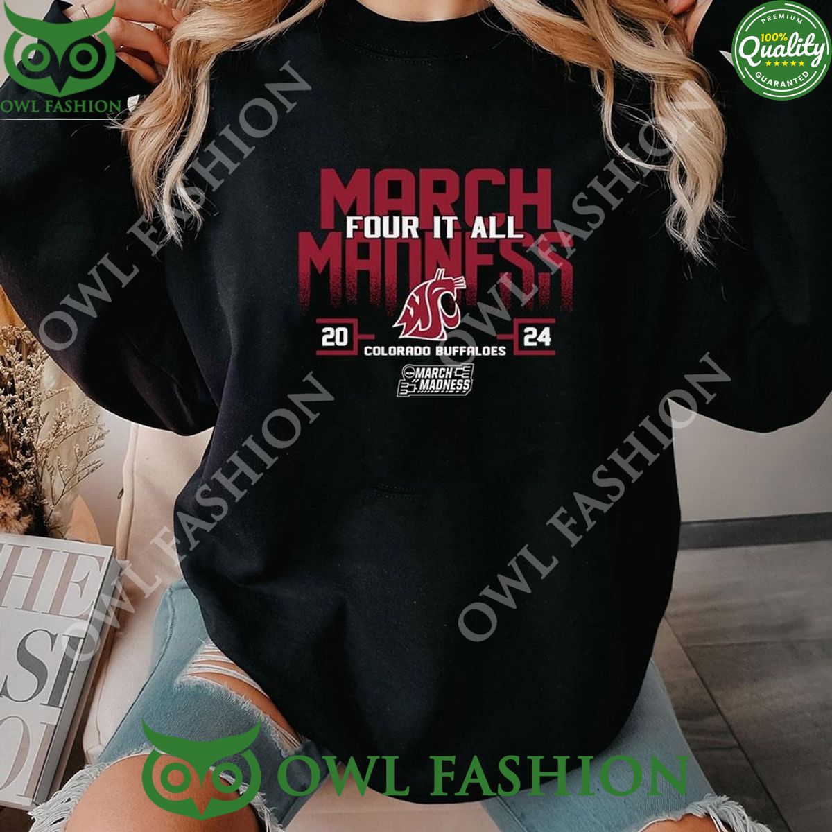 Washington State Couga 2024 Ncaa Division March Madness Four It All TShirt