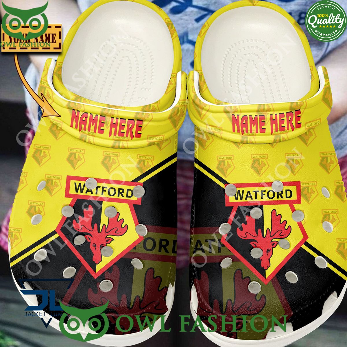 Watford EFL English Football Limited Custom Croc