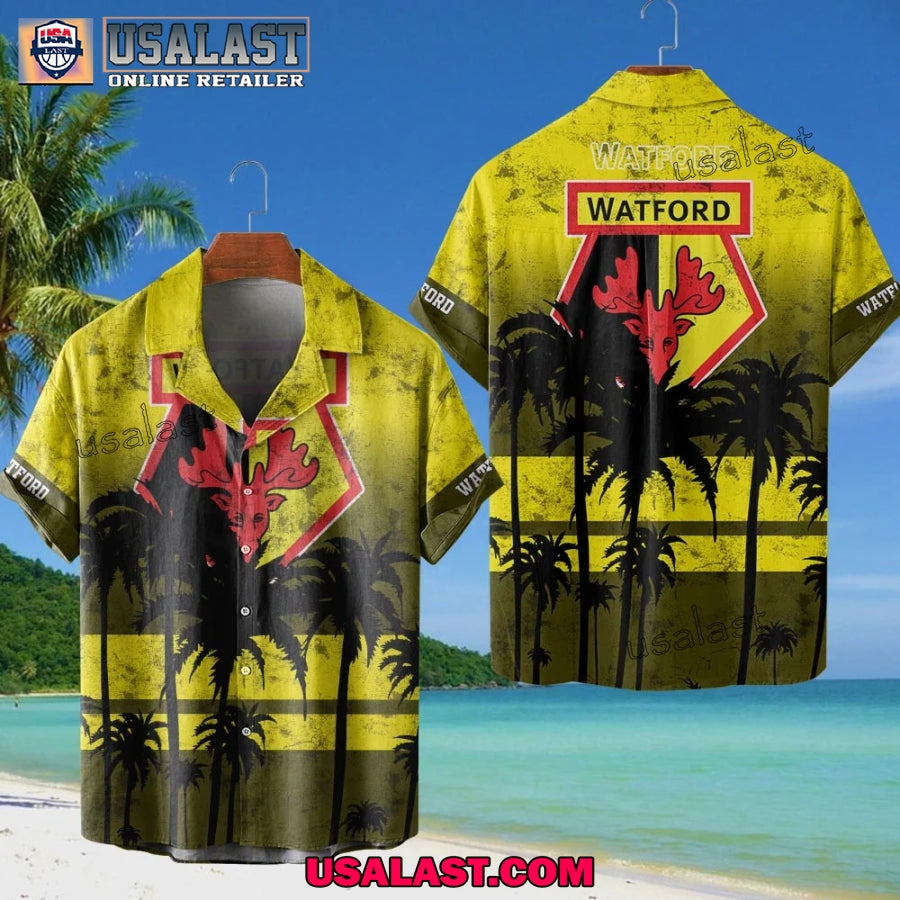 Watford FC Coconut Tree Style Hawaiian Shirt
