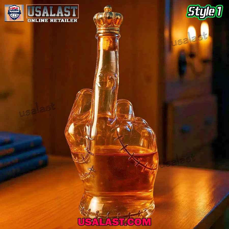 Wednesday Family The Thing Whiskey Bottle