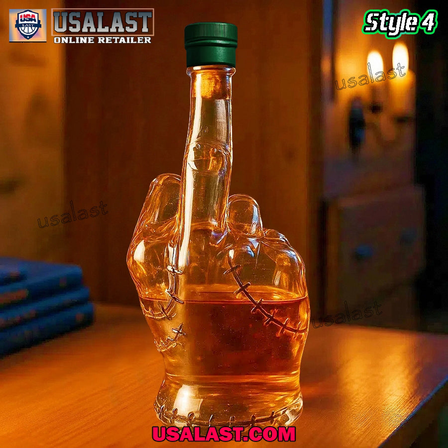 Wednesday Family The Thing Whiskey Bottle