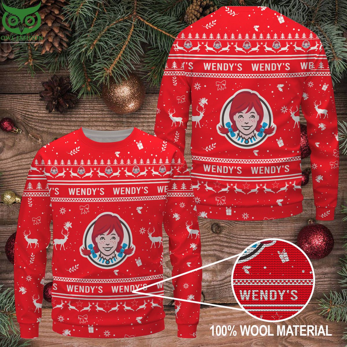 Wendy’s Premium Ugly Christmas Sweater