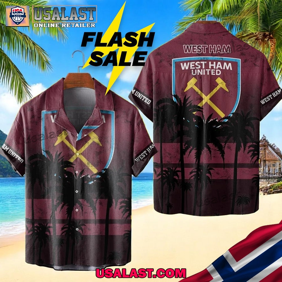 West Ham FC Coconut Tree Style Hawaiian Shirt