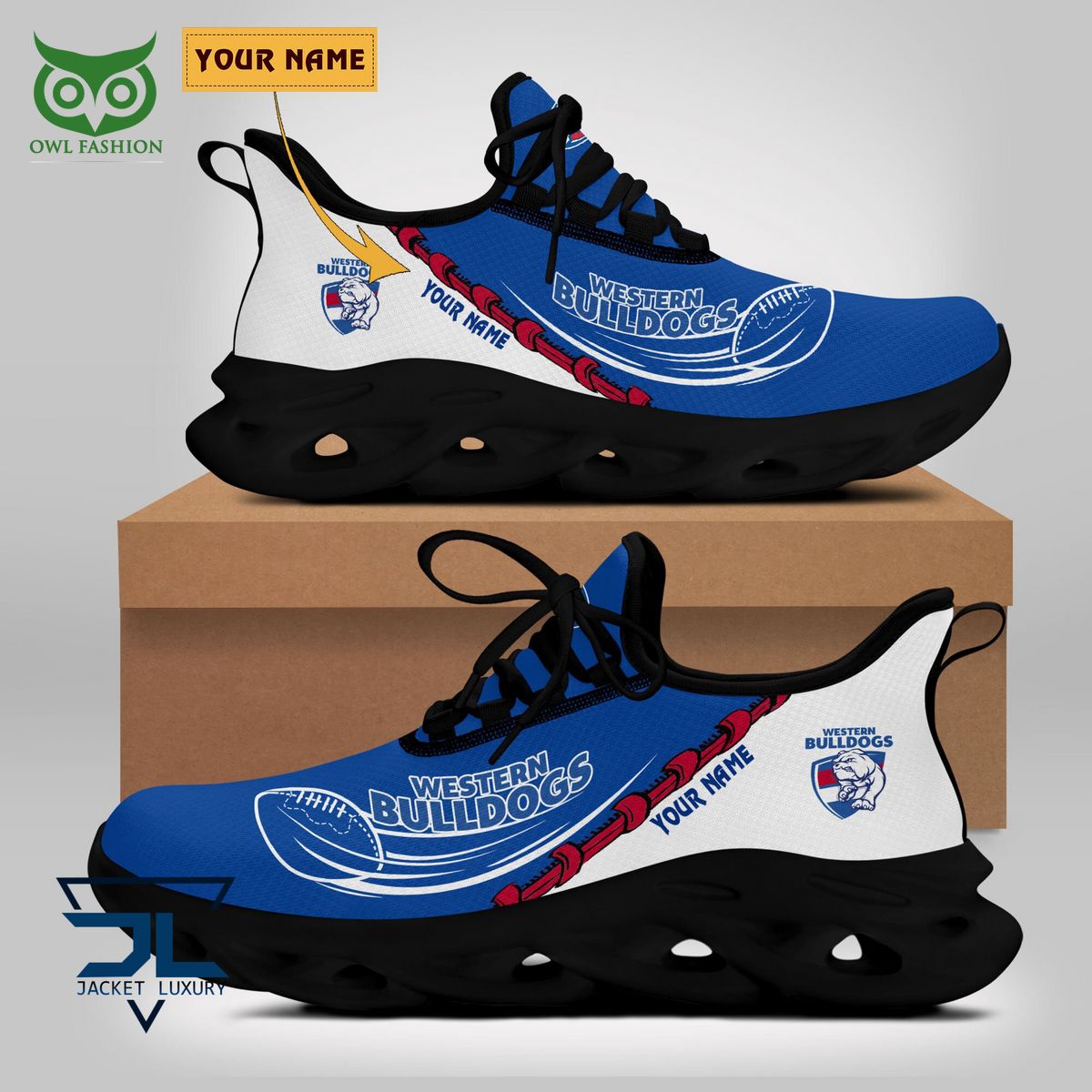 Western Bulldogs Football Club AFL Personalized Max Soul Shoes