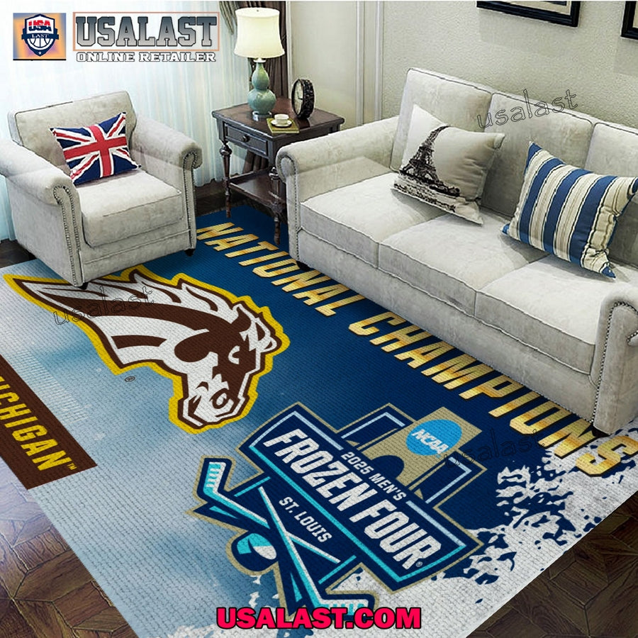 Western Michigan Broncos Ice Hockey Rectangular Rug