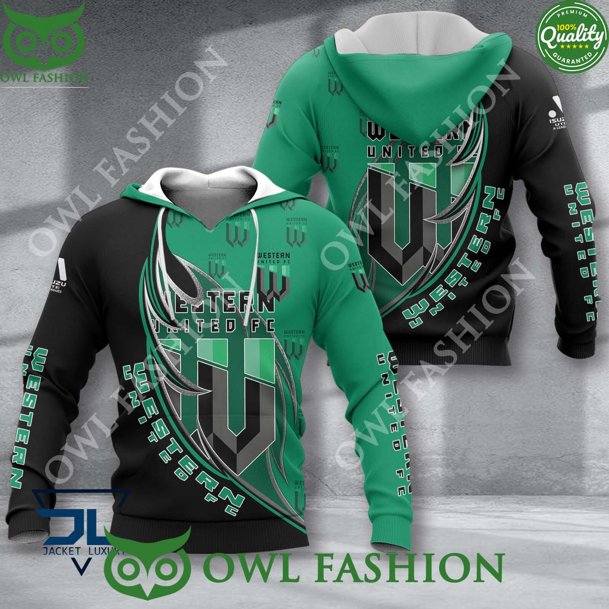 Western United FC A League Football 3D shirt hoodie