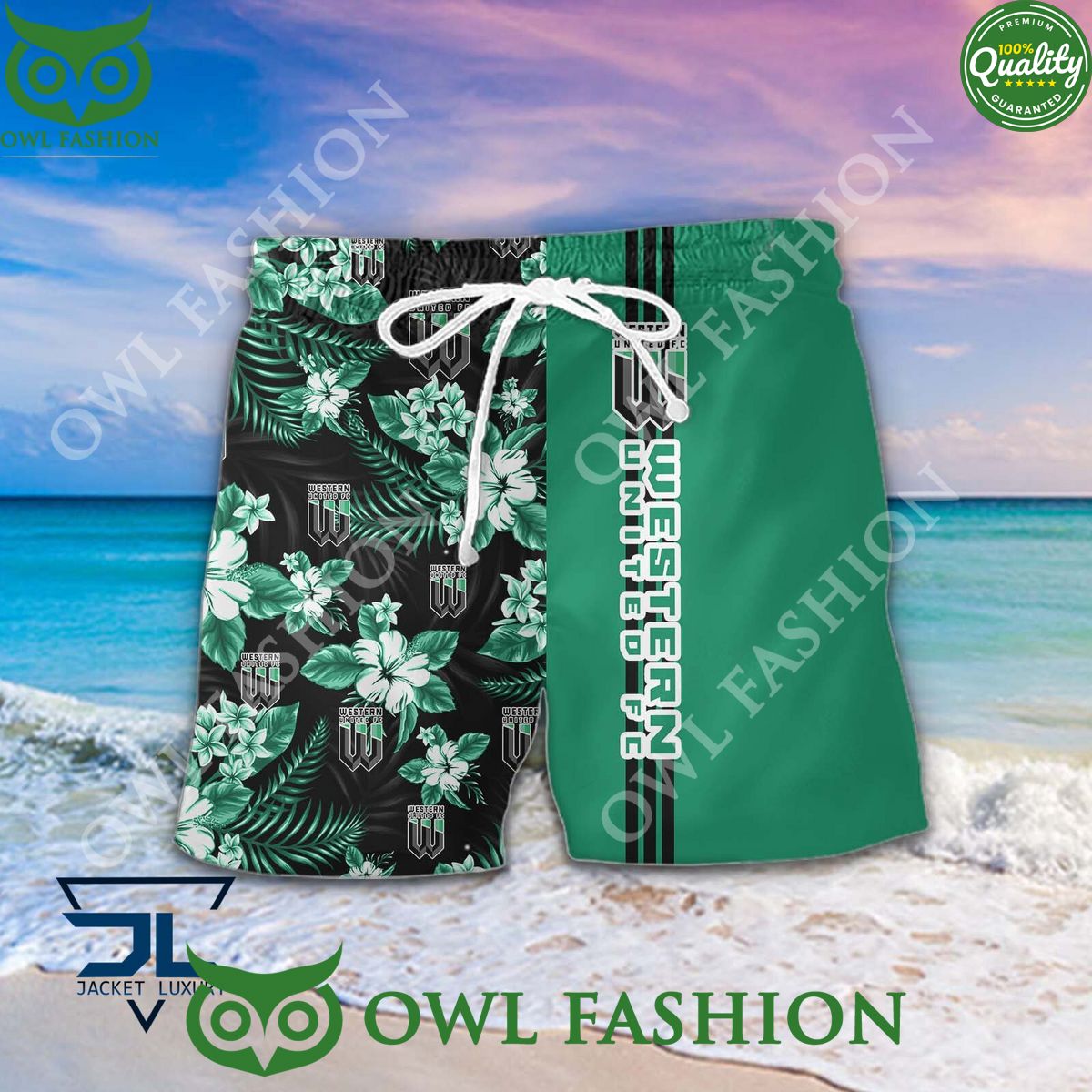 Western United FC A League Football Hawaiian shirt and short