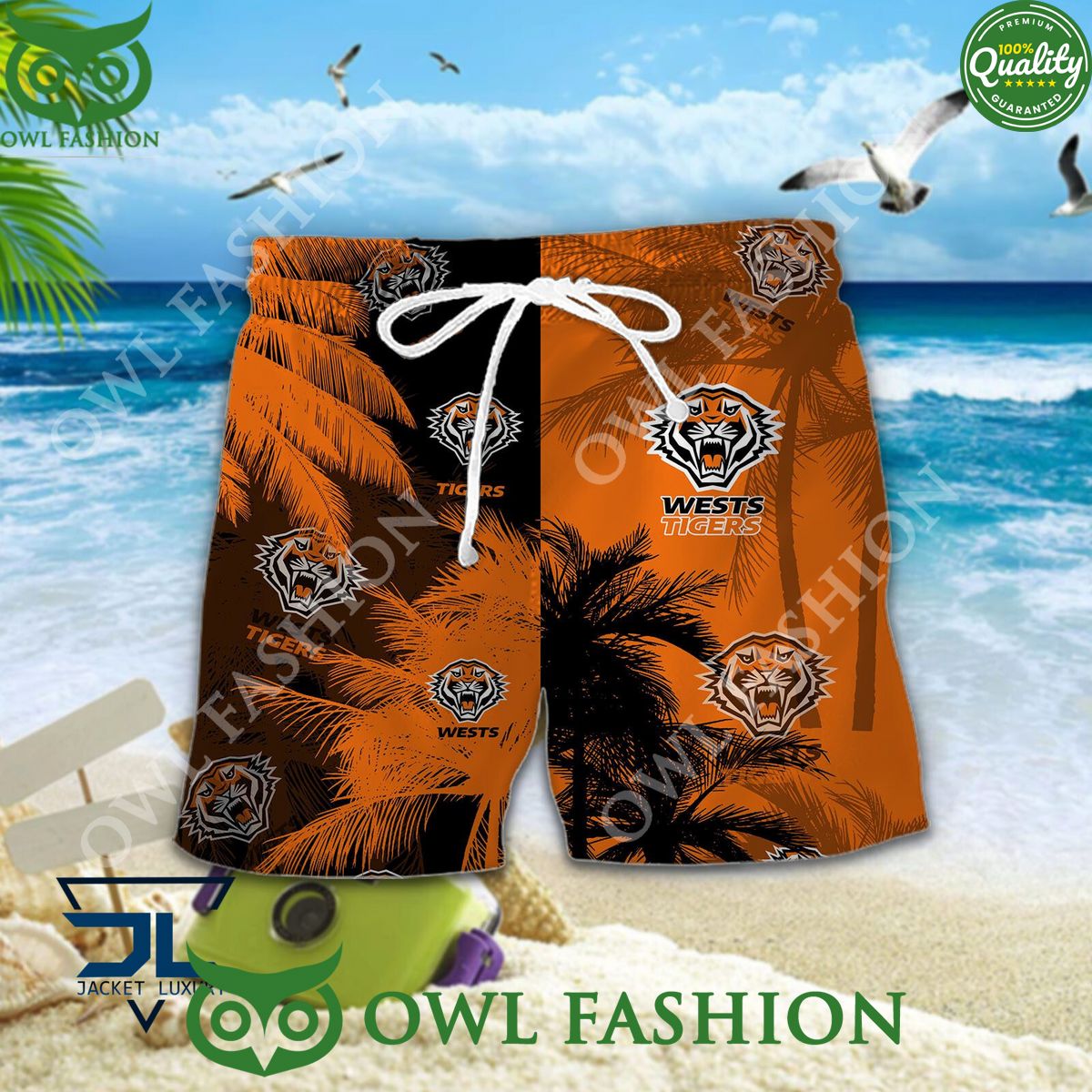 Wests Tigers NRL Australasia Football Rugby Hawaiian shirt and short