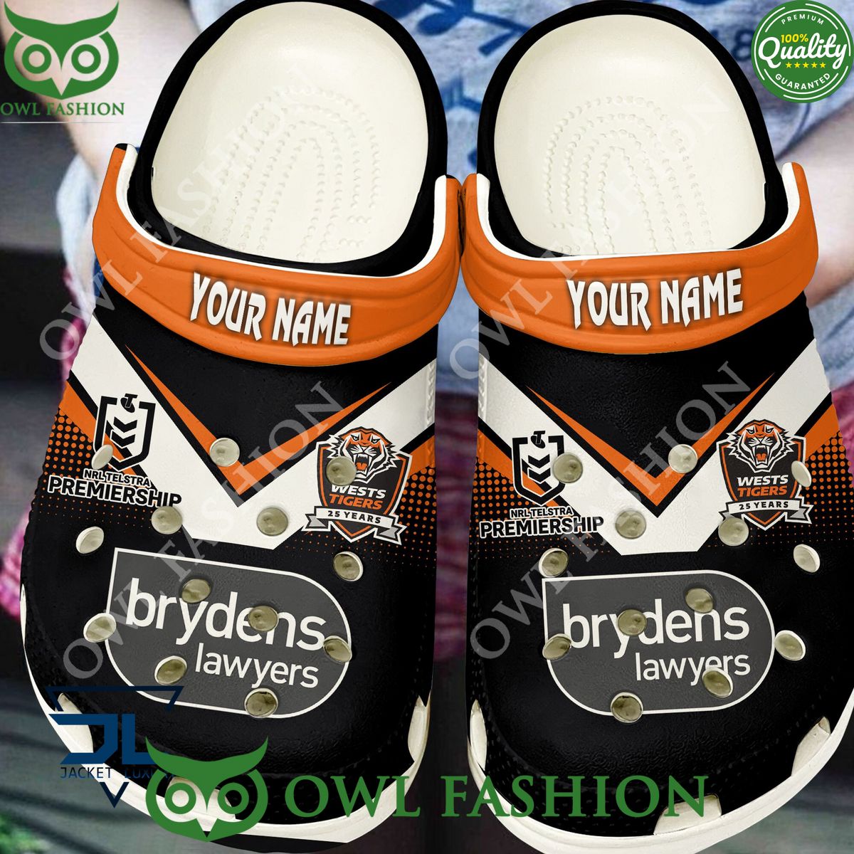 Wests Tigers Personalized Australian NRL Croc
