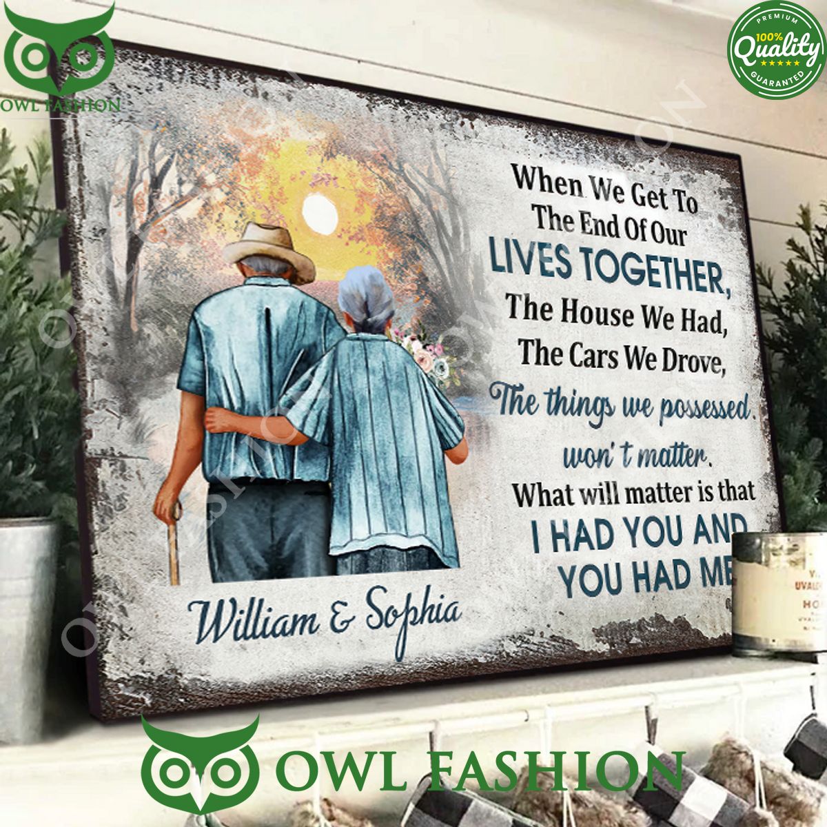 When We Get To The End Of Our Lives Together Personalized Horizontal Poster Gift
