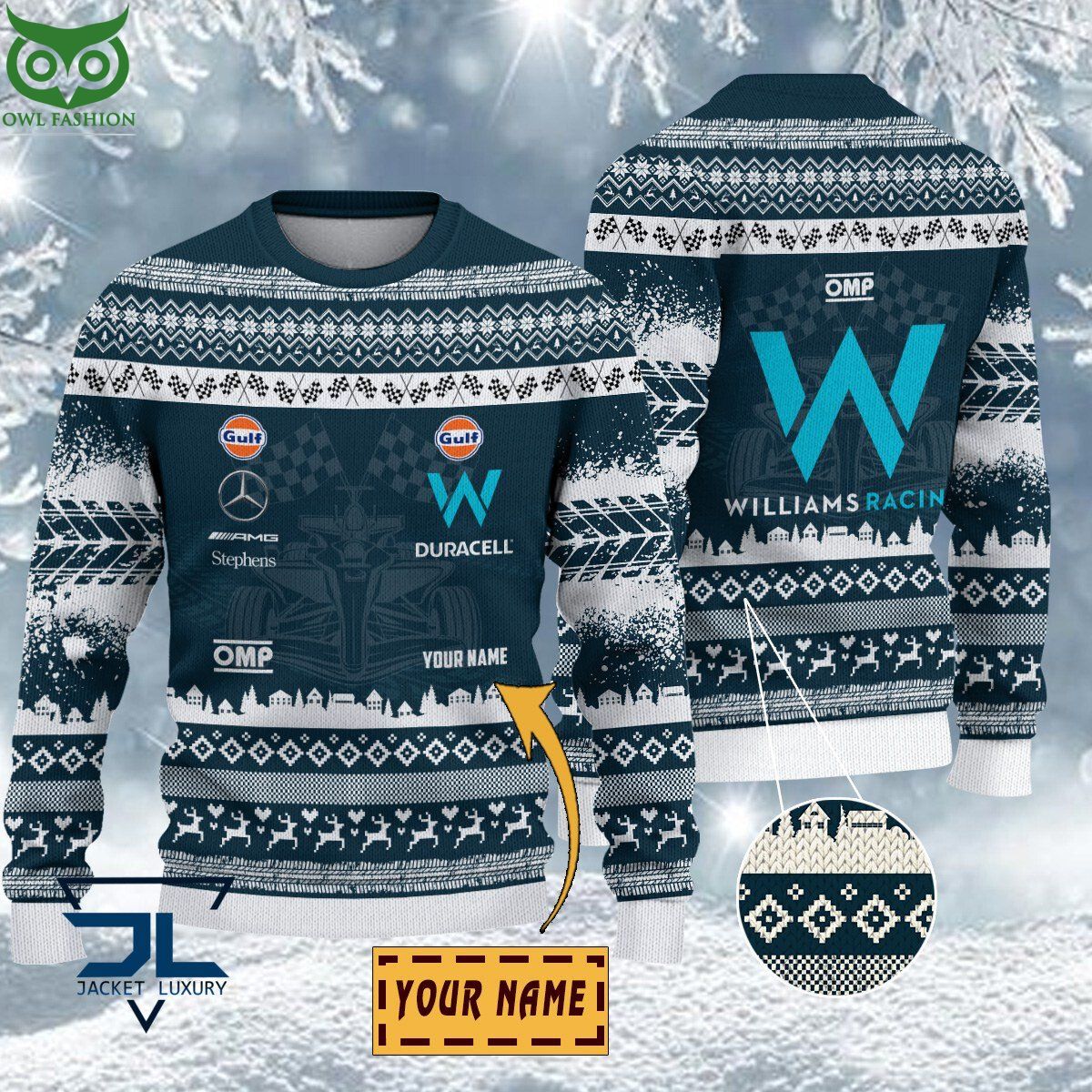 Williams Racing Customized Ugly Sweater