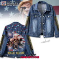 Willie Nelson American Flag Denim Jacket
