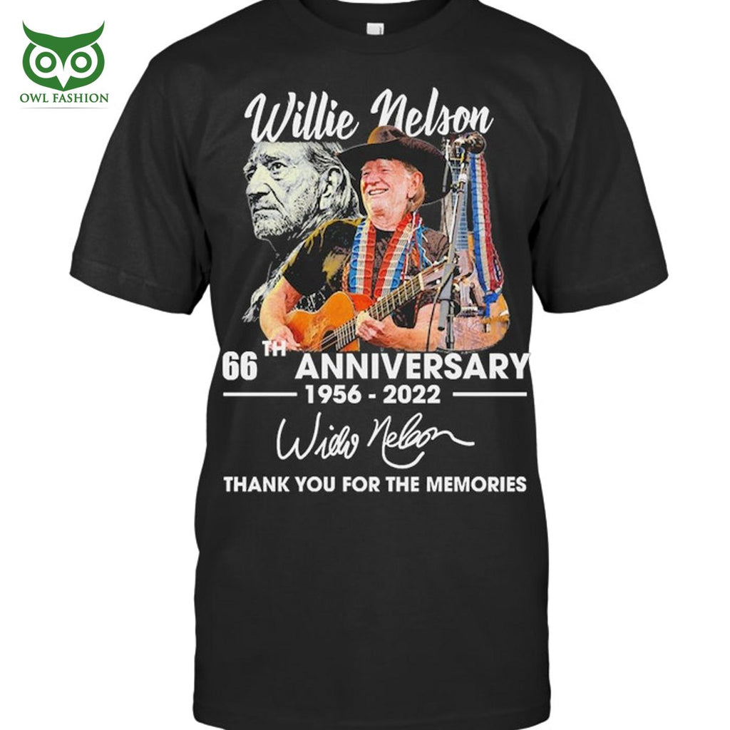 Willie Nelson Legend Singer 66th Anniversary Memories 2D shirt