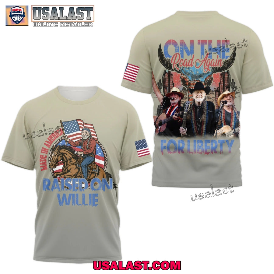 Willie Nelson On The Road Again For Liberty 3D Shirt
