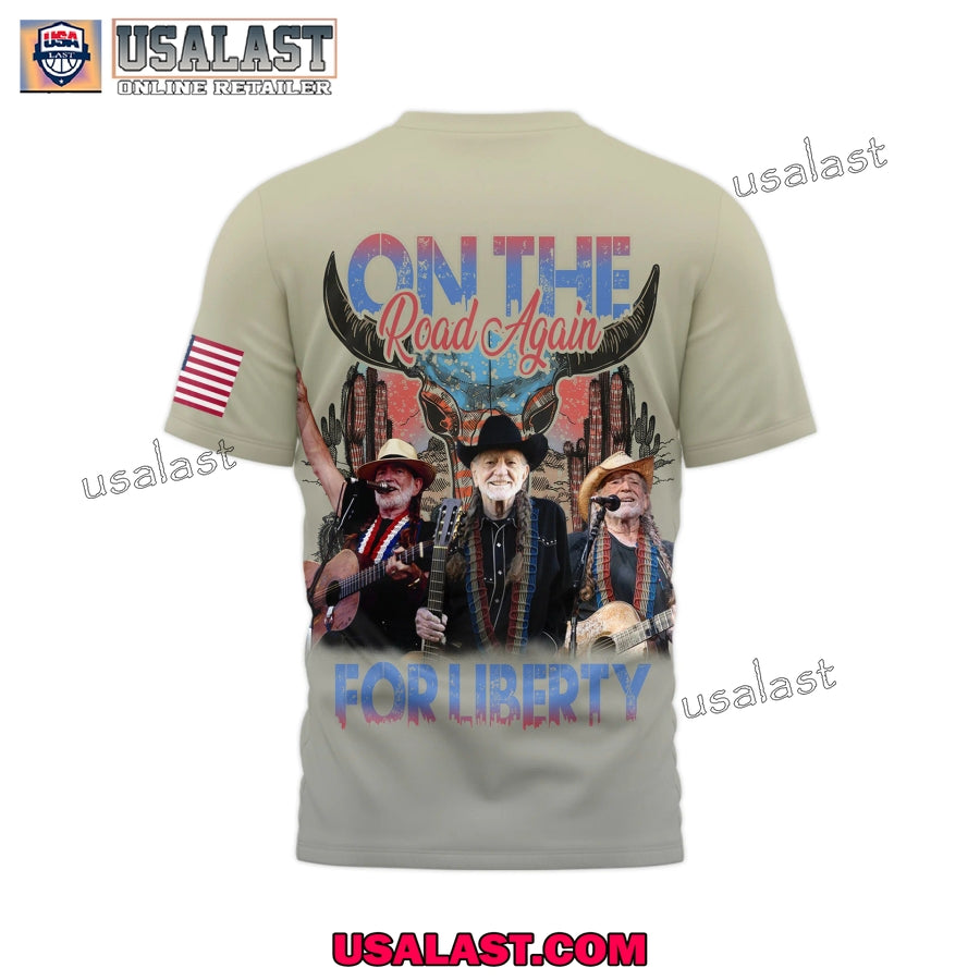 Willie Nelson On The Road Again For Liberty 3D Shirt