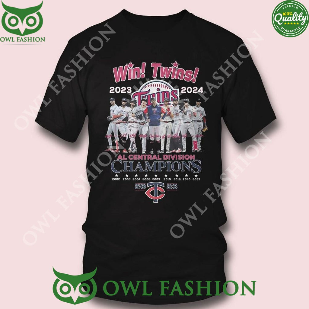 Win Twins Al Central Division Champions 2023 2024 Minnesota Twins Tshirt